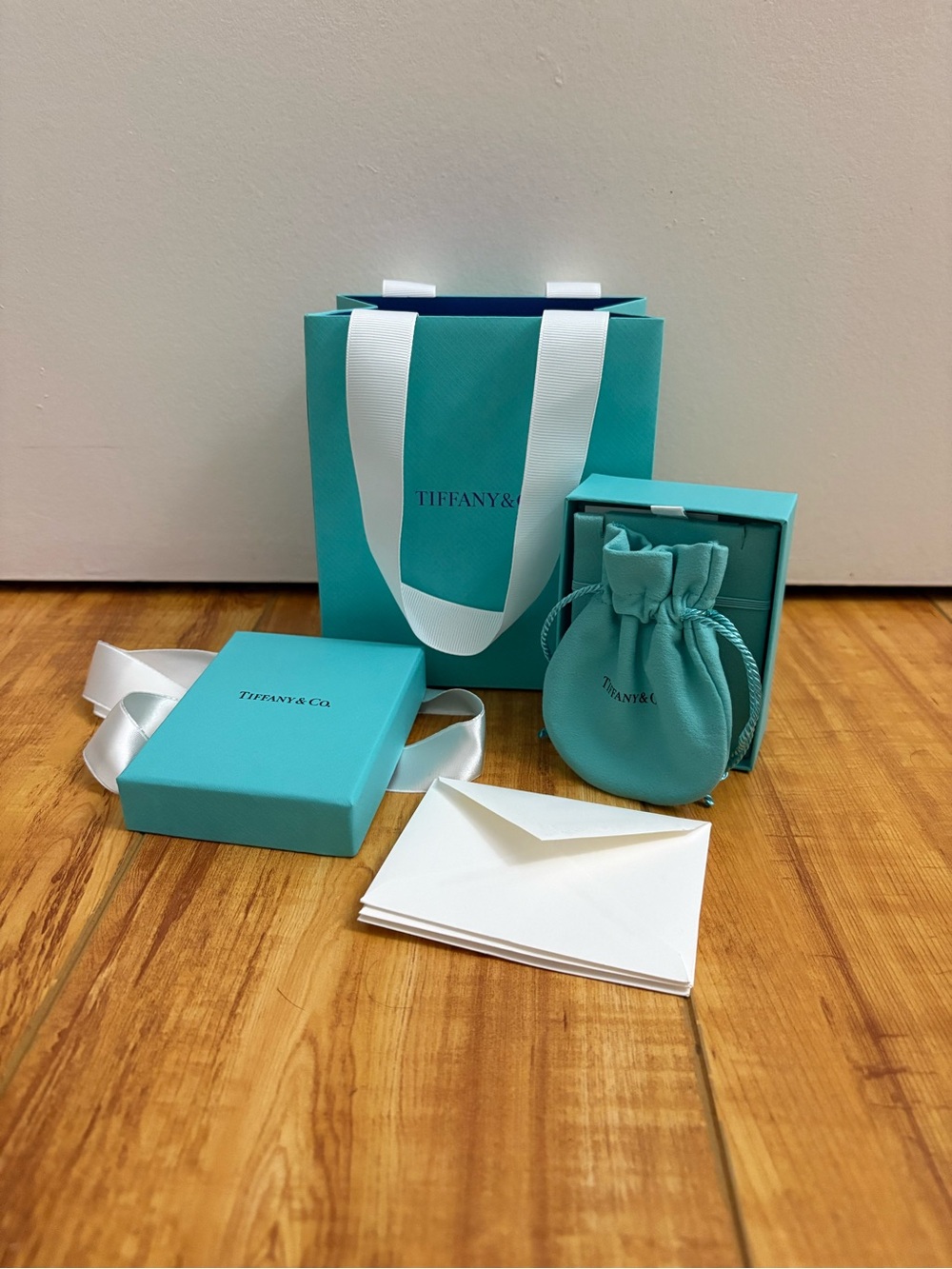 Tiffany & Co. Blue Gift Box and Pouch Set